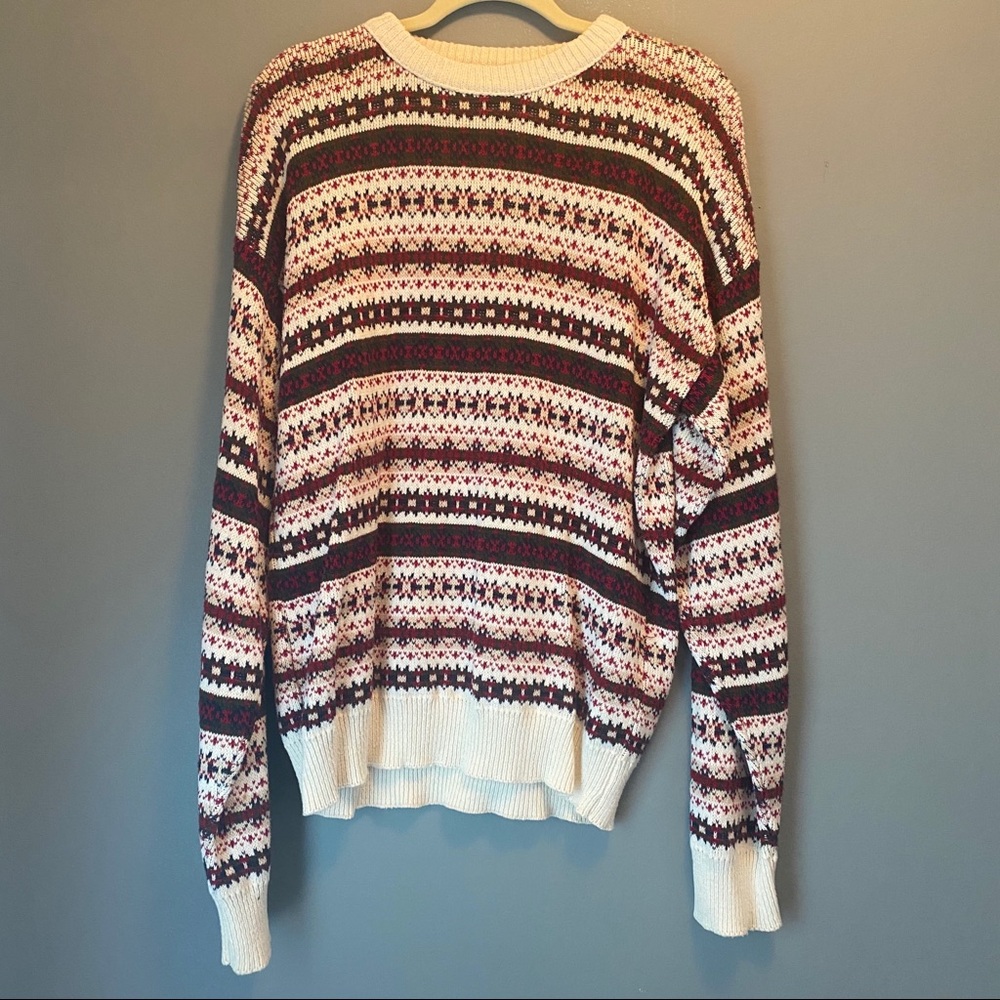 Vintage American Crew Club Sweater 100% Cotton L
